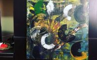 Tablou canvas handmade " Abstract Circle "