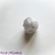 Bobocel alb - martisor trandafir alb handmade