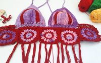 Bustiera handmade - Patrate colorate