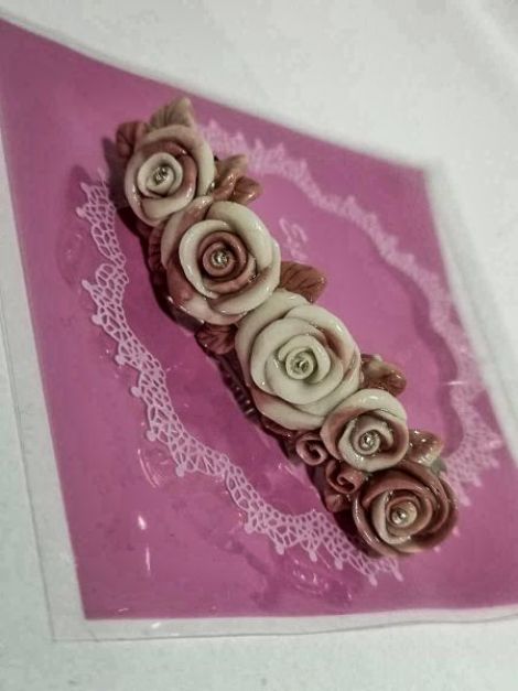 Accesoriu Par Floral Roz