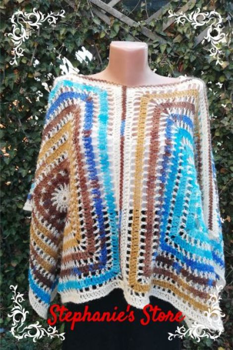 Poncho crosetat