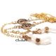 Lantisor auriu ochelari cu link metalic rotund