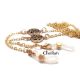 Lantisor auriu ochelari cu link metalic rotund