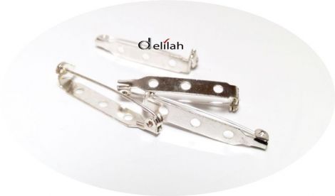 Baza argintie pentru brosa  3 cm