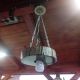candelabru rustic lemn de nuc 