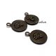 Charm banut bronz cu cap de zeita