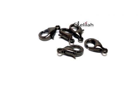 Carabine-lobstere negre gun metal 12mm-6mm