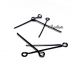 Ace cu bucla negre gun metal 25mm