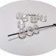 Rondele fatetate sticla alb transparente CR059