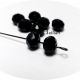 Rondele fatetate negre din sticla CR028