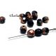 Cristale Bohemia negre cafenii opace CR075