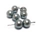 Perle acrilice gri petrol 11mm PE038