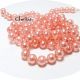 Perle de sticla roz piersica PE015