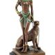 Cleopatra cu pantera  - statueta din bronz 