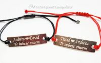 Set de 2 bratari cu nume si text pentru cupluri