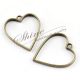 Pandantiv inima bronz 34x30.2x3.7mm