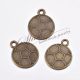 Charm minge de fotbal bronz antichizat