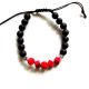 bratara unisex lava si howlite rosu