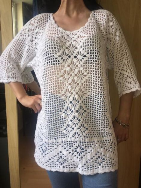 Bluza alba unicat