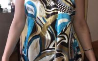 Bluza din matase cu aplicatie handmade