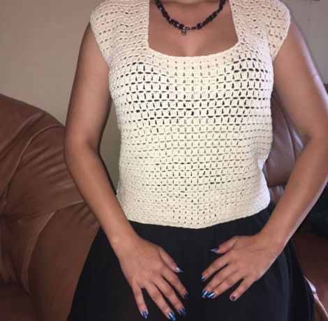 Bluza unicat din bumbac crem pentru orice varsta.