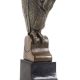Bufnita stilizata- statueta din bronz pe soclu din