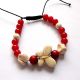 bratara howlite coral si sticla 