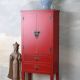 Cabinet exotic din lemn masiv rosu