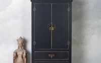 Cabinet exotic din lemn masiv negru