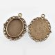 Baza de cabochon bronz 18x13mm int.