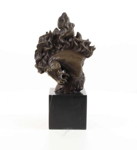 Calut stilizat - statueta din bronz pe soclu 