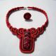 Colier soutache cu maci