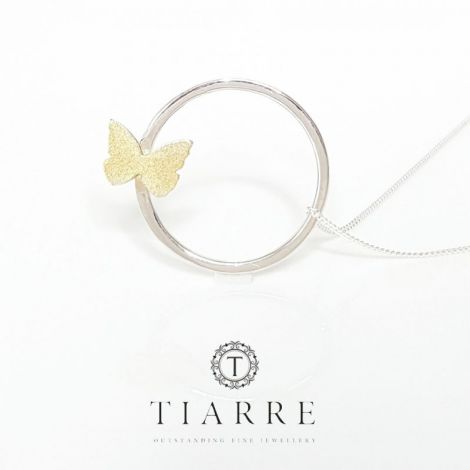 Colier din argint placat selectiv cu aur 24K