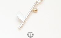 Colier argint si aur 14k