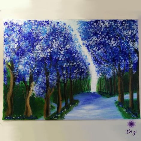 Tablou "Peisaj violet"
