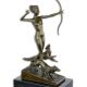 Zeita Diana cu cainii - statueta din bronz 