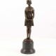 Fetita - statueta din bronz pe soclu din marmura 