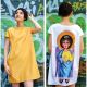 Rochii unicat cu print textil INGERASI PAZITORI