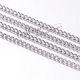 Lant metalic platinum 2x3mm