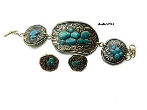 Green set bijuterii