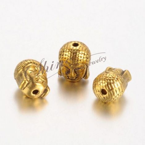 Distantier margea Buddha auriu 11x9x8mm