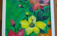 Tablou pictura acrilica " Flowerscape"