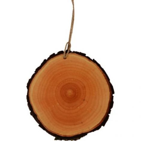 Decoratiune de craciun - felie de lemn natural