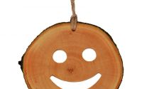 Decoratiune de craciun  - Smiley din felie de lemn