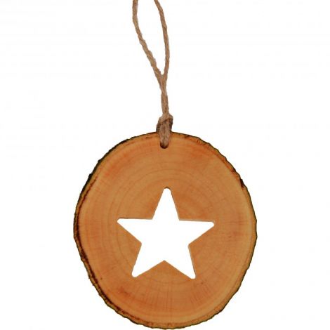 Decoratiune de craciun - Steluta din felie de lemn