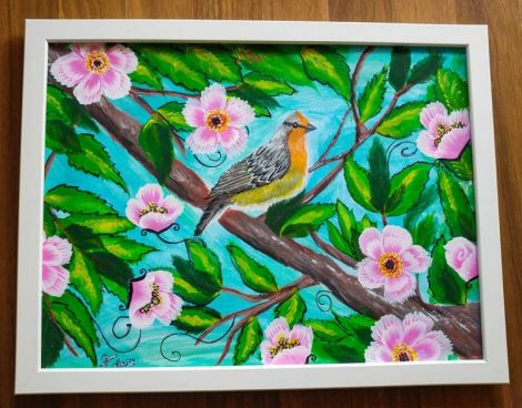 Tablou pictura acrilica "Nesting"