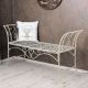 Banca din fier forjat antik white