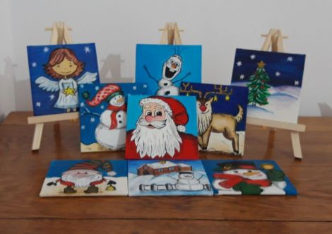 Mini picturi hand made pentru Crciun