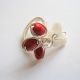 inel cu sidef si howlite rosu 