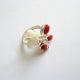 inel cu sidef si howlite rosu 